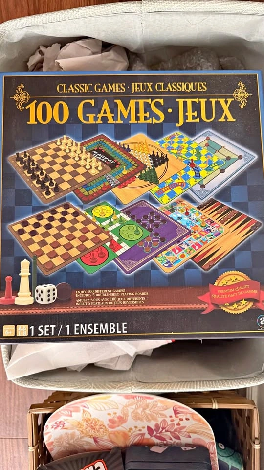 Board Game Bundle: Jenga, 100 Classic Games, Dominoes, Sip or Sp