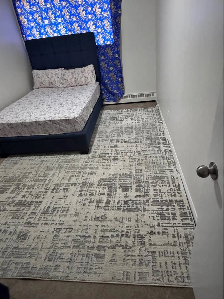 Full size bed + mattress + carpet