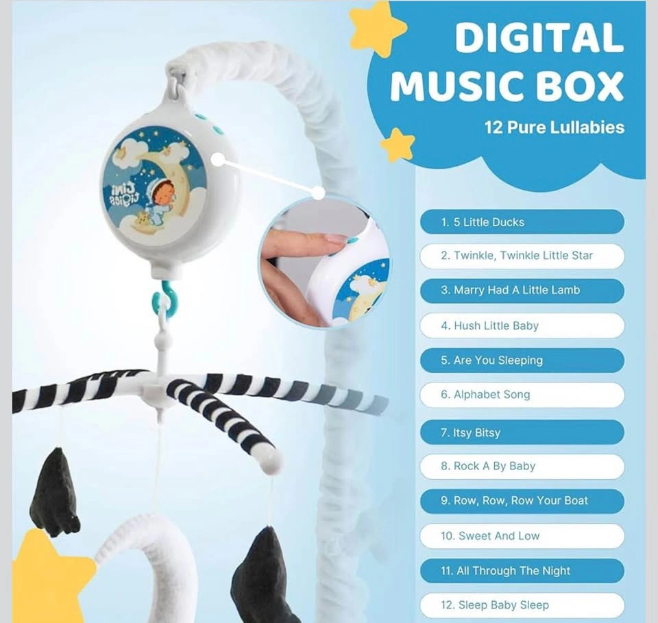 Nursery mobile for crib with music - photo 3