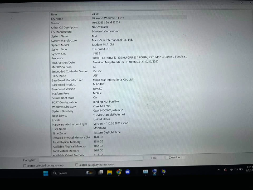 MSI Modern 14 Laptop | Intel i7 | 16GB RAM | 512GB SSD - photo 3