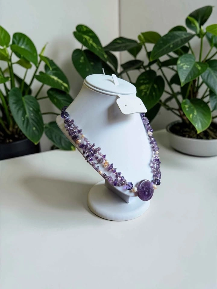 Amethyst & Pearl Multi-Strand Necklace - photo 2