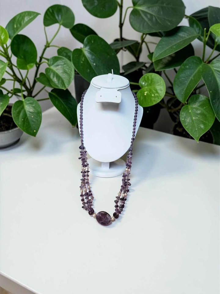 Amethyst & Pearl Multi-Strand Necklace - photo 3