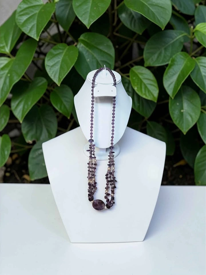 Amethyst & Pearl Multi-Strand Necklace - photo 4