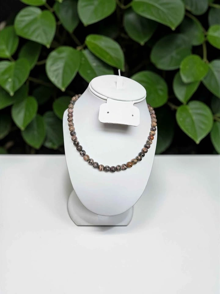 Leopard Skin Jasper Beaded Set – Natural Gemstone Necklace & Bra - photo 4