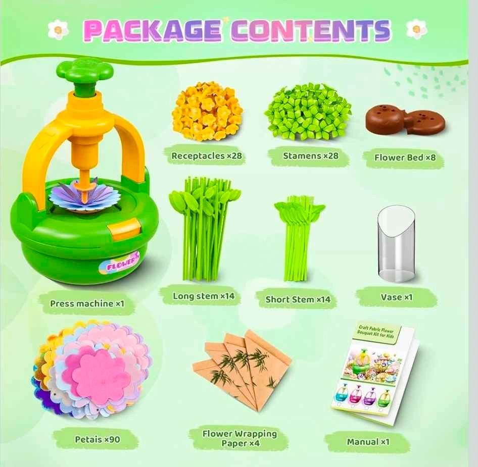Craft Fabric Flower Bouquet Kit for Kids - photo 5