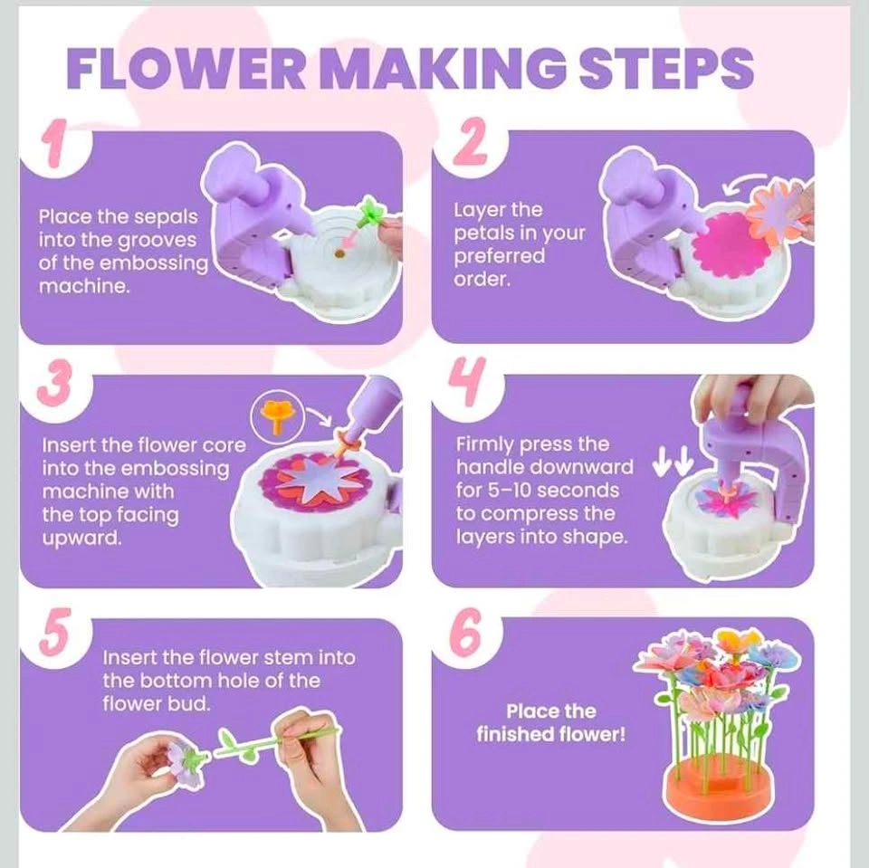 DIY Fabric Flower Bouquet Kit – Windpaint Craft Set - photo 5