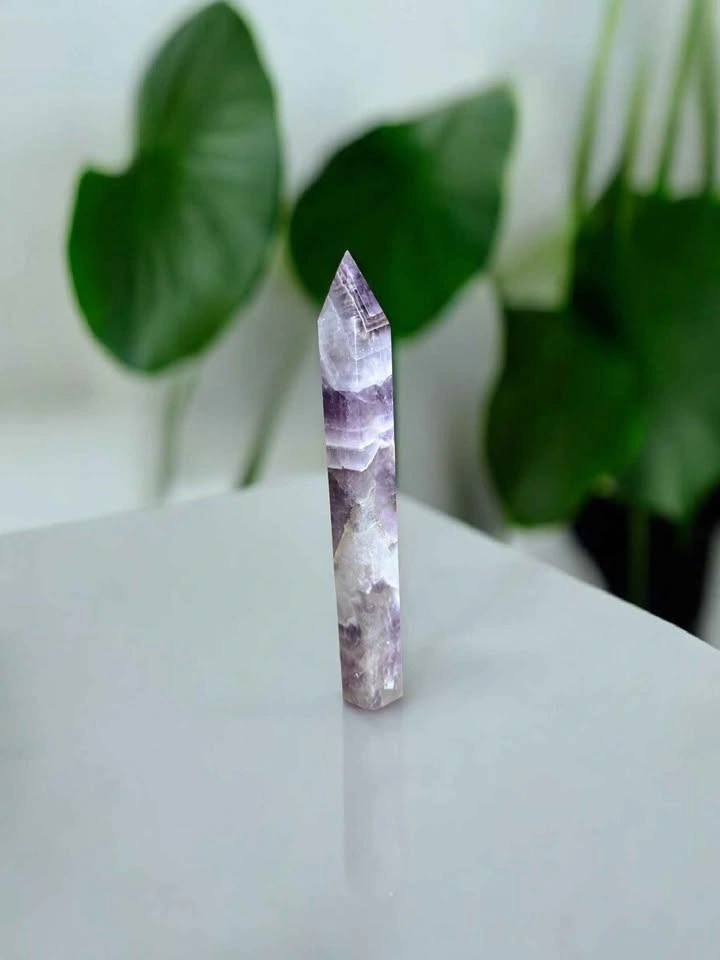 Amethyst Crystal Point Tower ~ Polished Purple Quartz Wand - photo 4