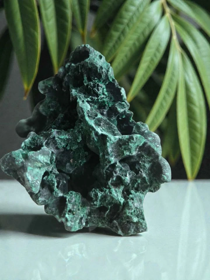 Natural Green Malachite Mineral Specimen Rough Crystal Stone - photo 3