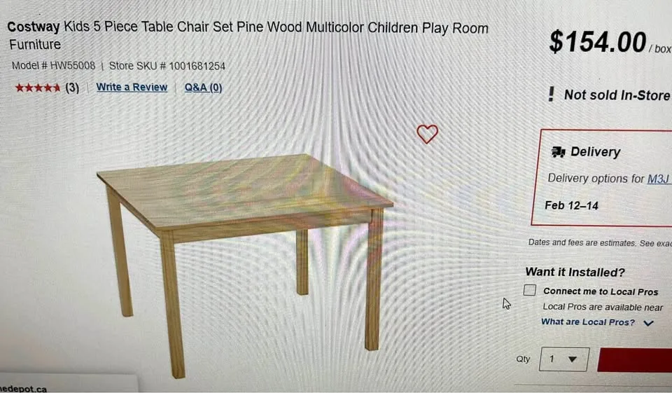 Kids Wooden Table - BRAND NEW thumbnail
