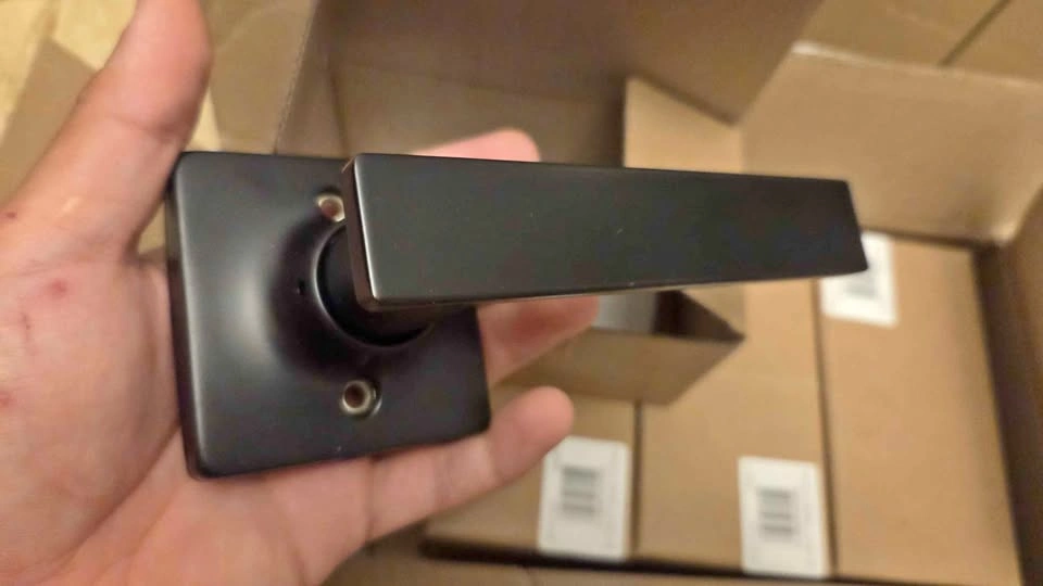 4 Pack Square Interior Dummy Door Lever - Black