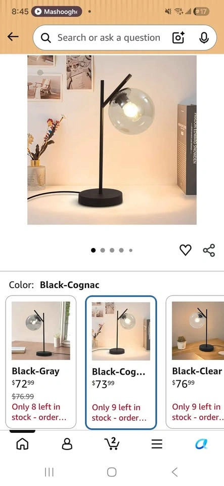 2 Mid Century Table Lamp Vintage Bedroom Desk Lamp - photo 2