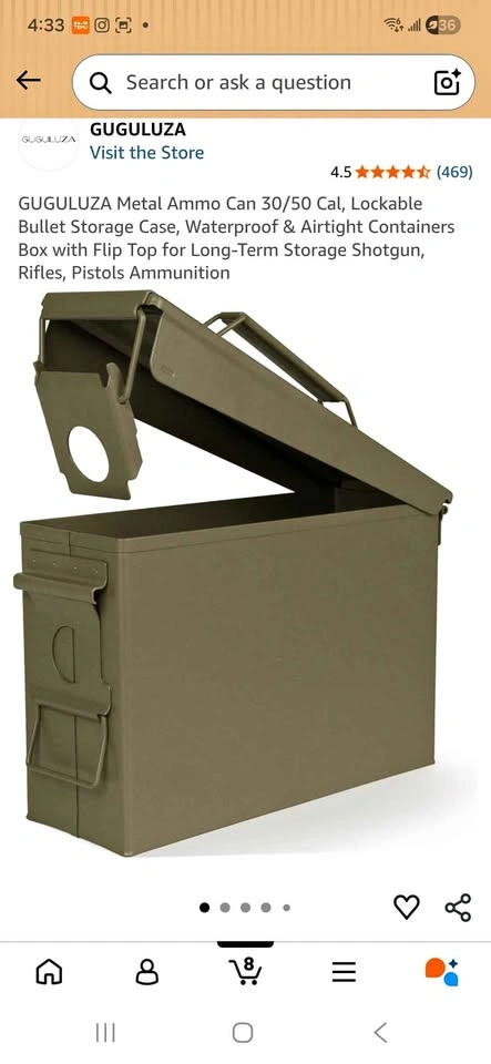 Metal Ammo Can 30/50 Cal Lockable Storage Case
