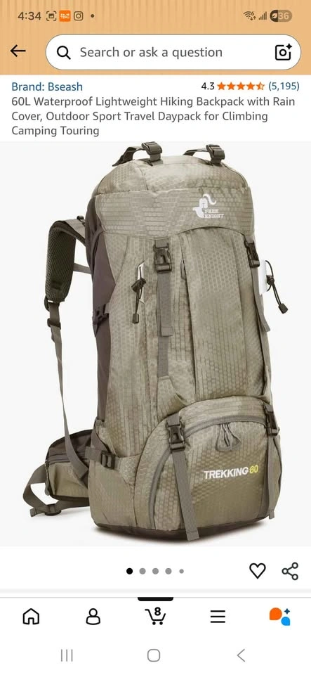 2 60L Waterproof Lightweight Hiking Backpacks - photo 3