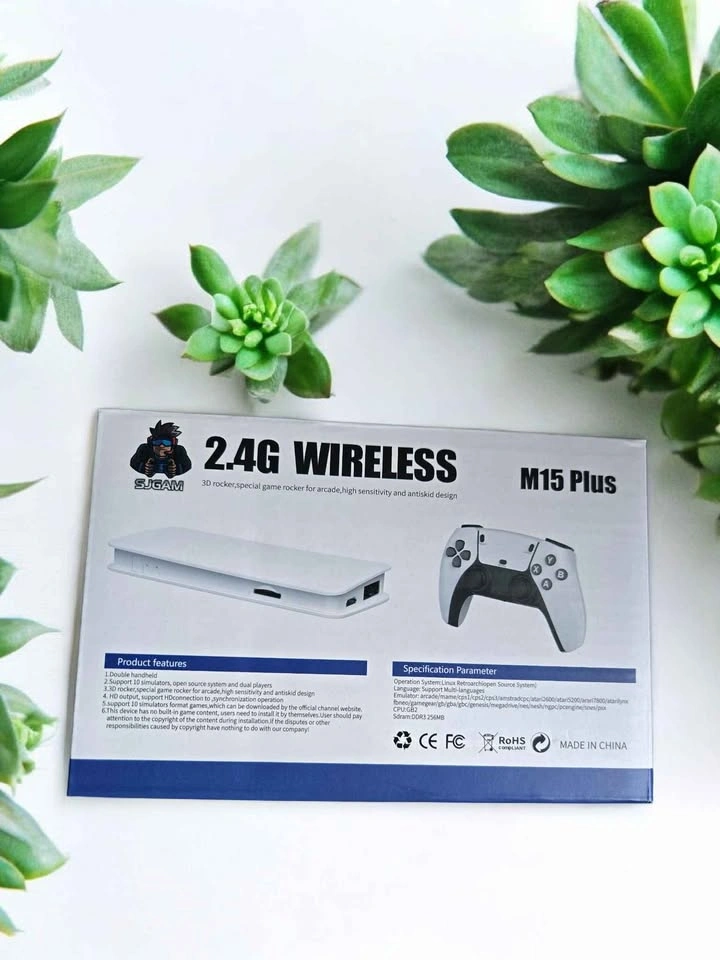 New M15 Plus 2.4G Wireless Retro Game Console – 3000+ Games - photo 4