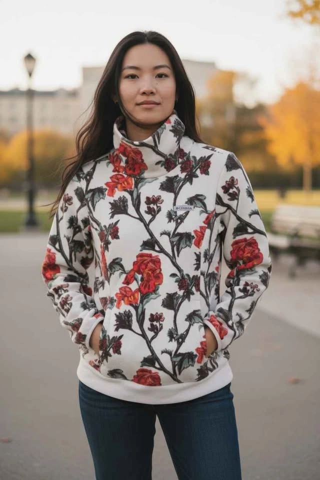 Columbia Women’s Floral Fleece Pullover Small - photo 3