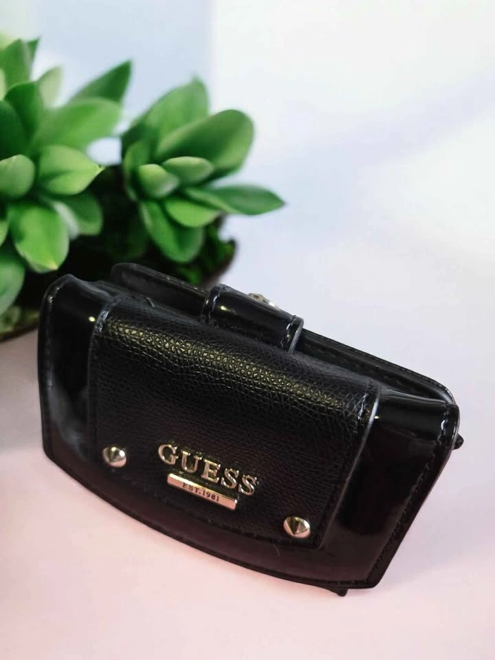 GUESS Black Leather Wallet Women’s Trifold Card Holder - photo 2