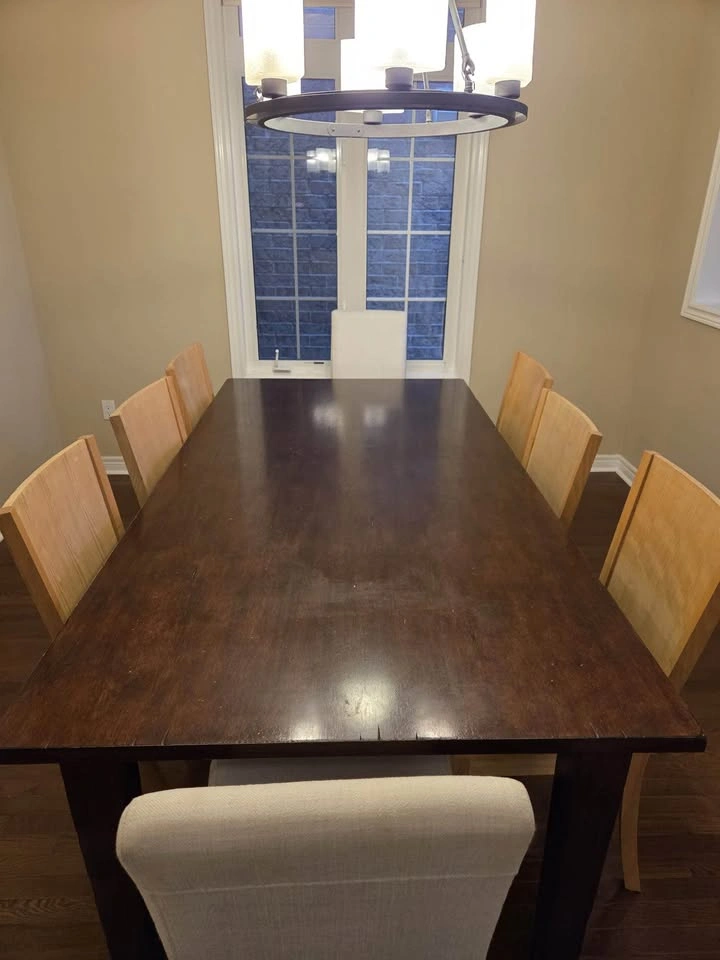 Wooden Dinning Table + 8 chairs - photo 2