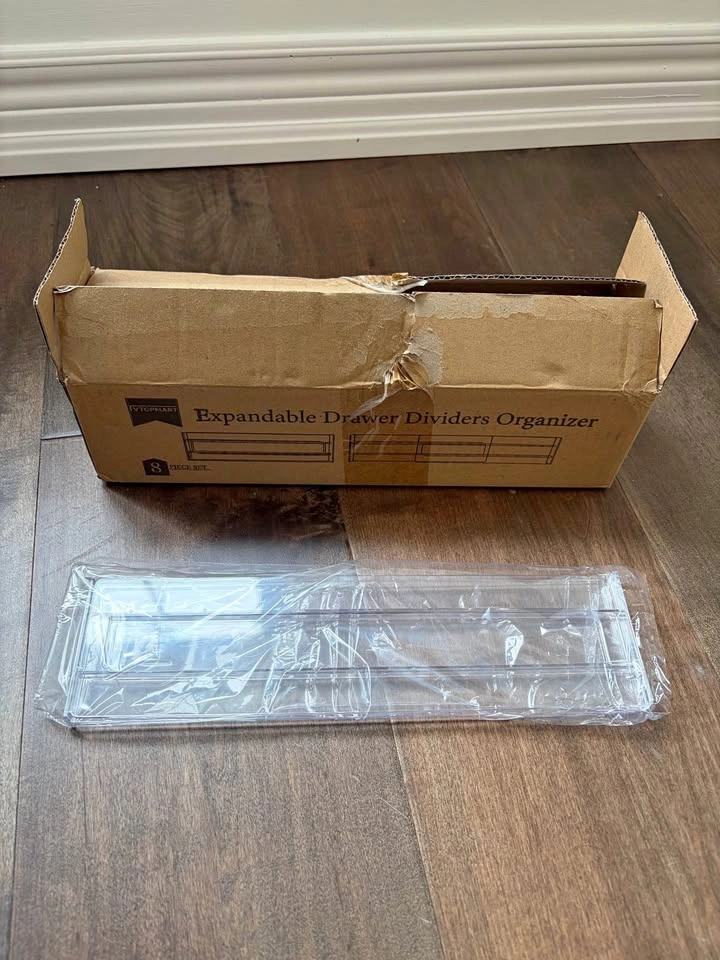 6 Clear Drawer Dividers, expandable
