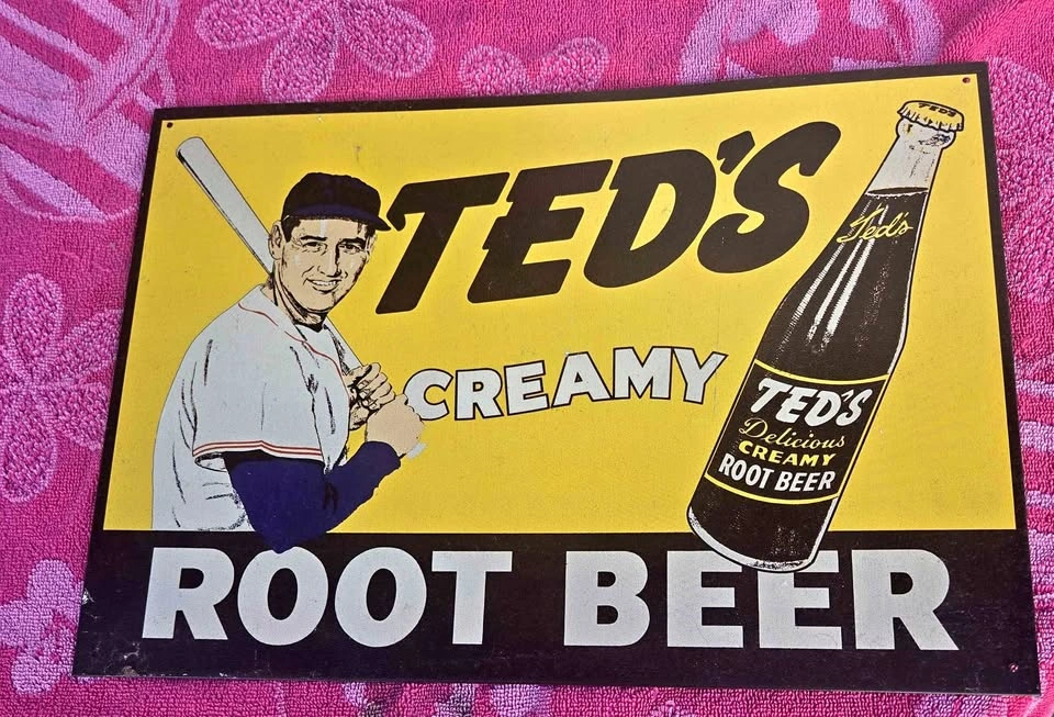 Ted Williams MLB Vintage Style Tin Sign
