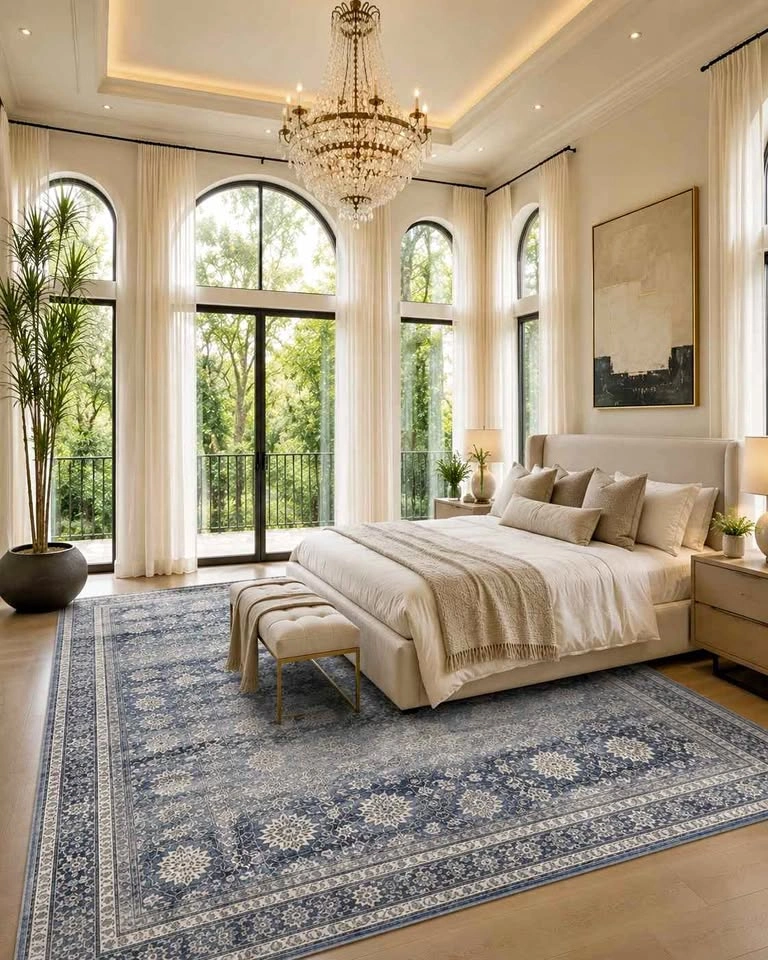 Distressed SOFT WASHABLE NON-SLIP RUG SEALED 🆕