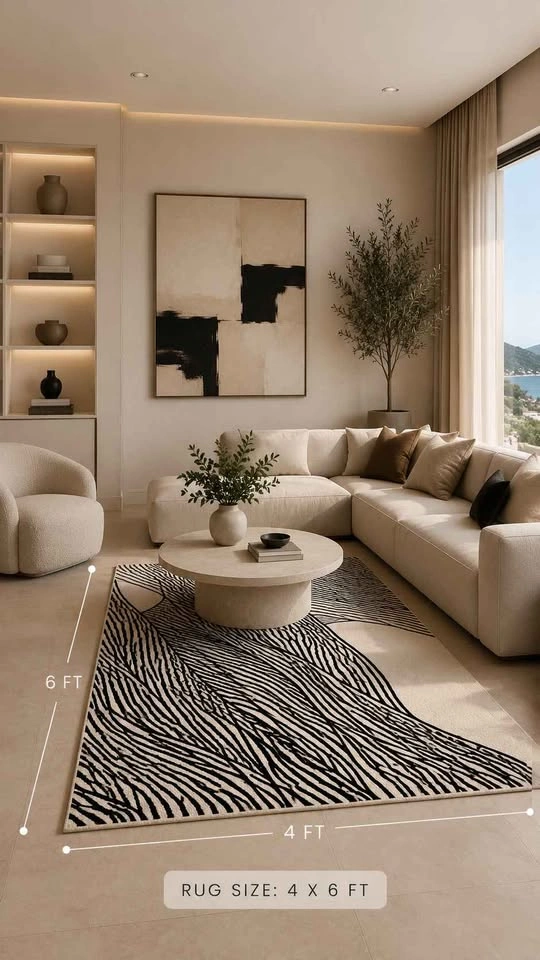 Modern area rug washable 4x6 ft 🆕 - photo 5