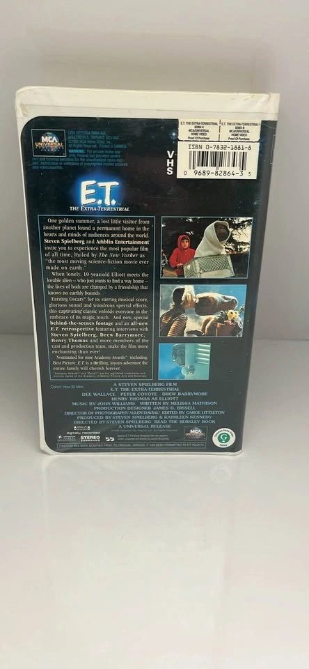 E.T. The Extra-Terrestrial VHS Movie - photo 2