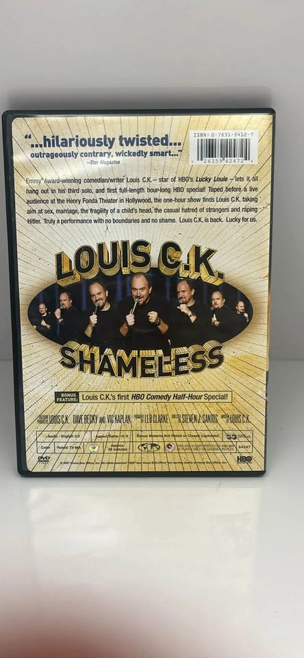 Louis C.K. Shameless HBO Comedy Special DVD - photo 2