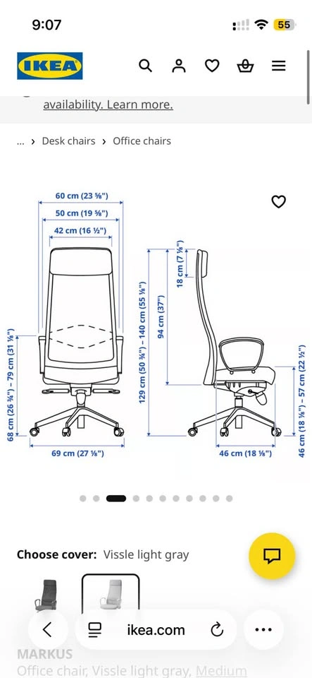 Markus Ikea desk office chair - photo 4