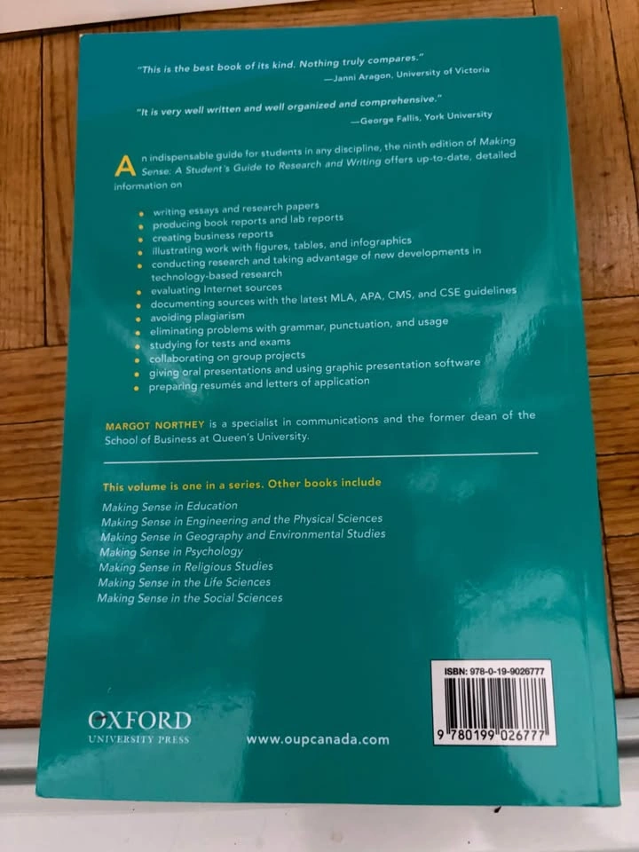 Making Sense: A Student’s Guide to Research and Writing (9th Edi - photo 2