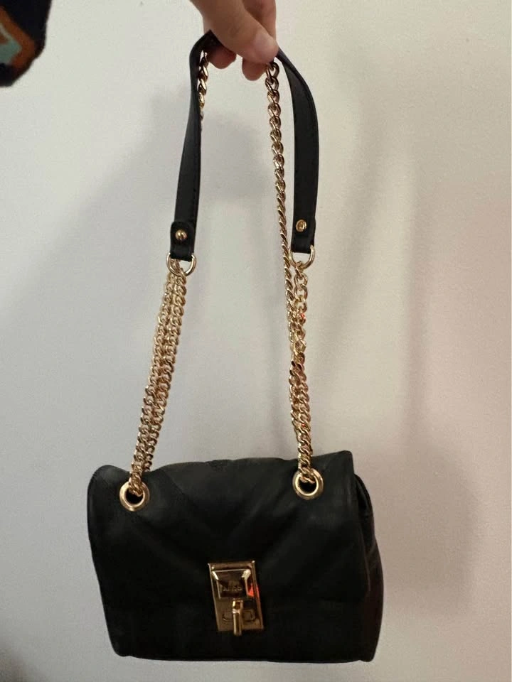 ALDO Black Quilted Gold Chain Shoulder Bag - photo 2