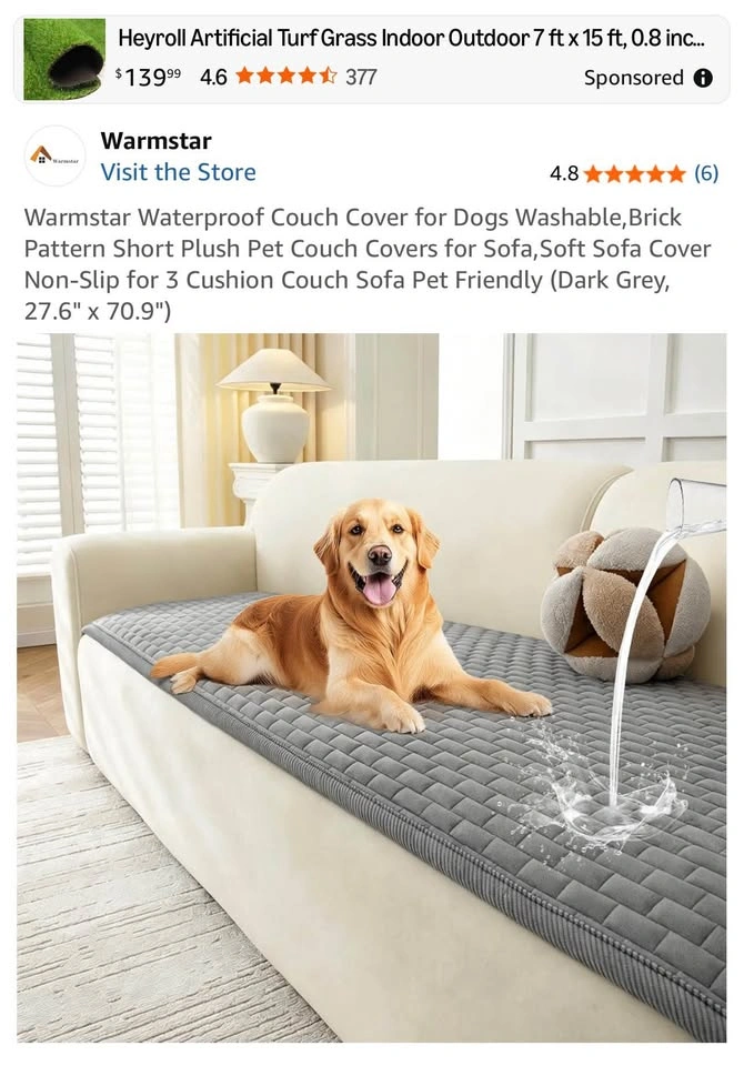 Warmstar Waterproof Couch Cover for Dogs - photo 2