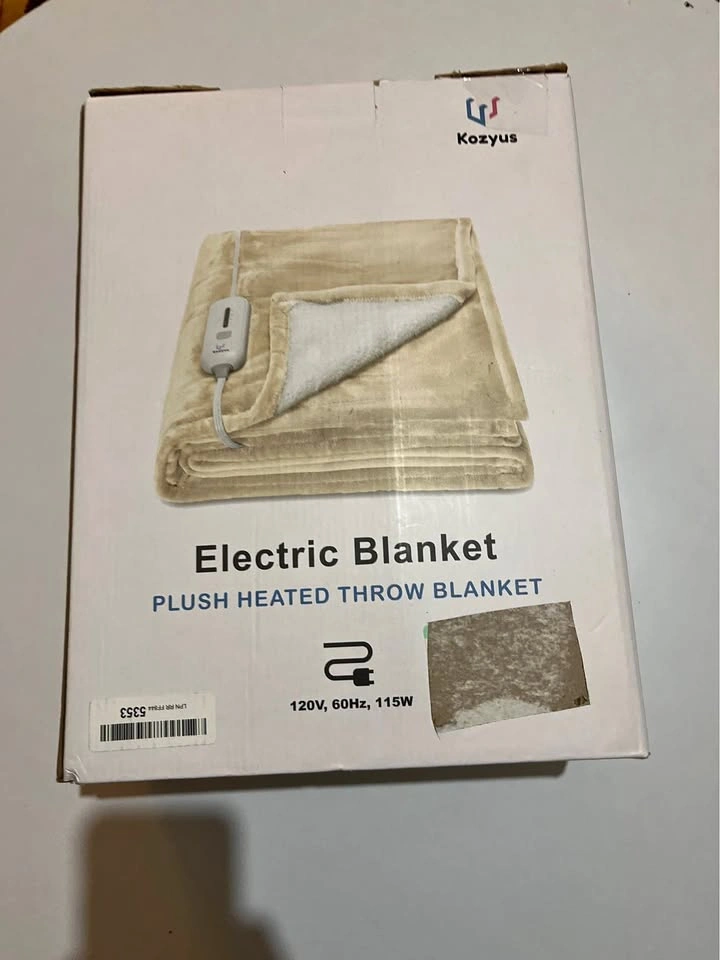 Kozyus Electric Heated Throw Blanket – 50” x 60”