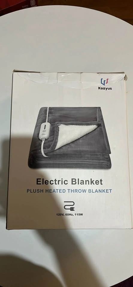 Electric Heated Throw Blanket – 50”x60” (Grey) - photo 2