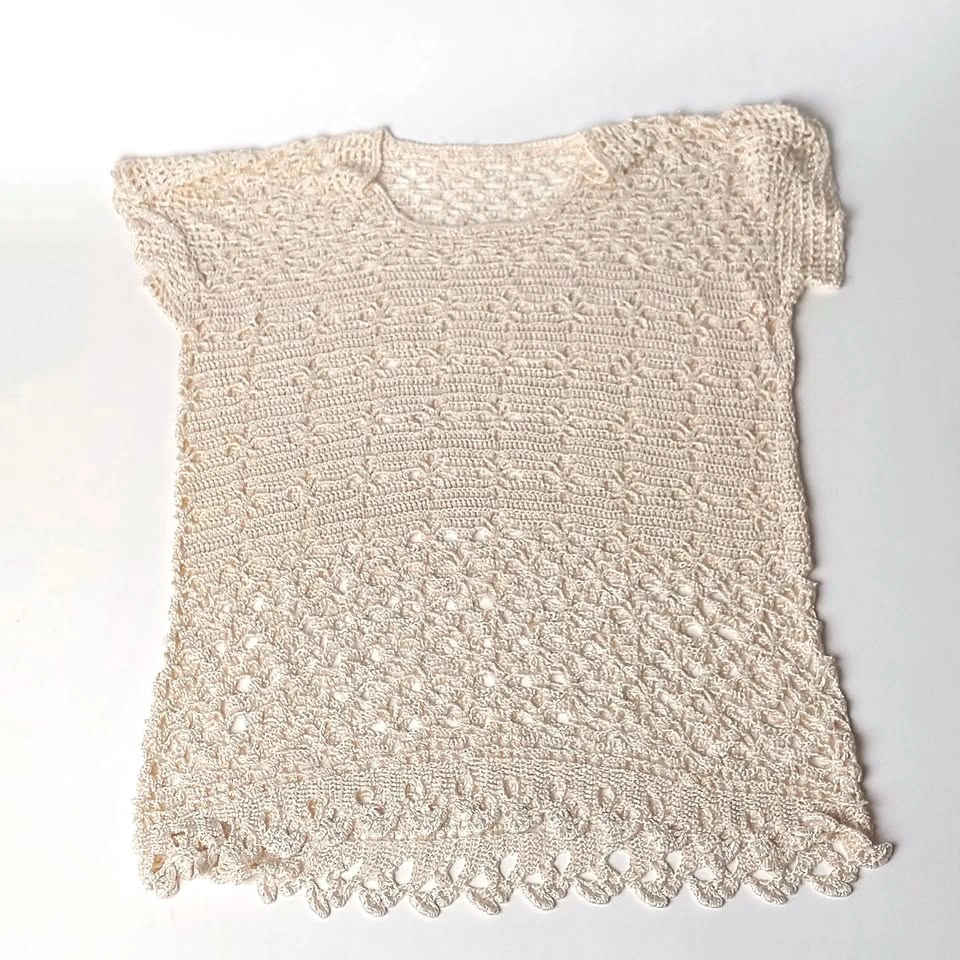Natural crochet beach top XS - photo 2