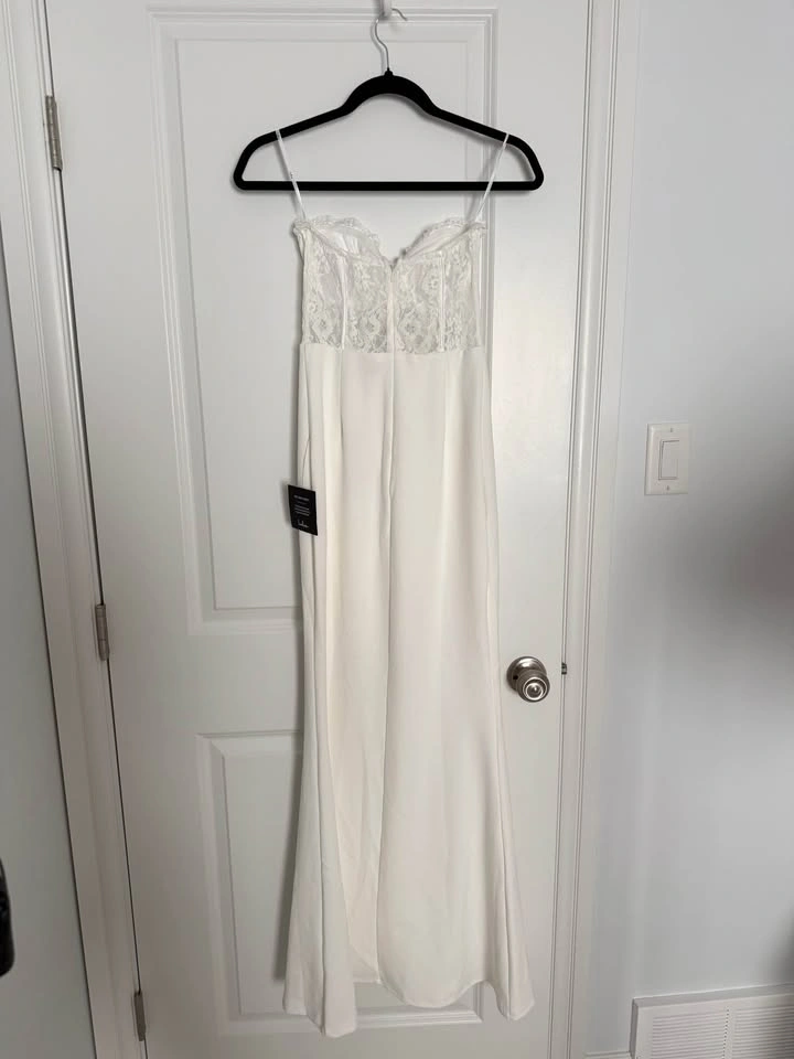 BRAND NEW Never Worn Lulu’s White Maxi Dress – XS - photo 2