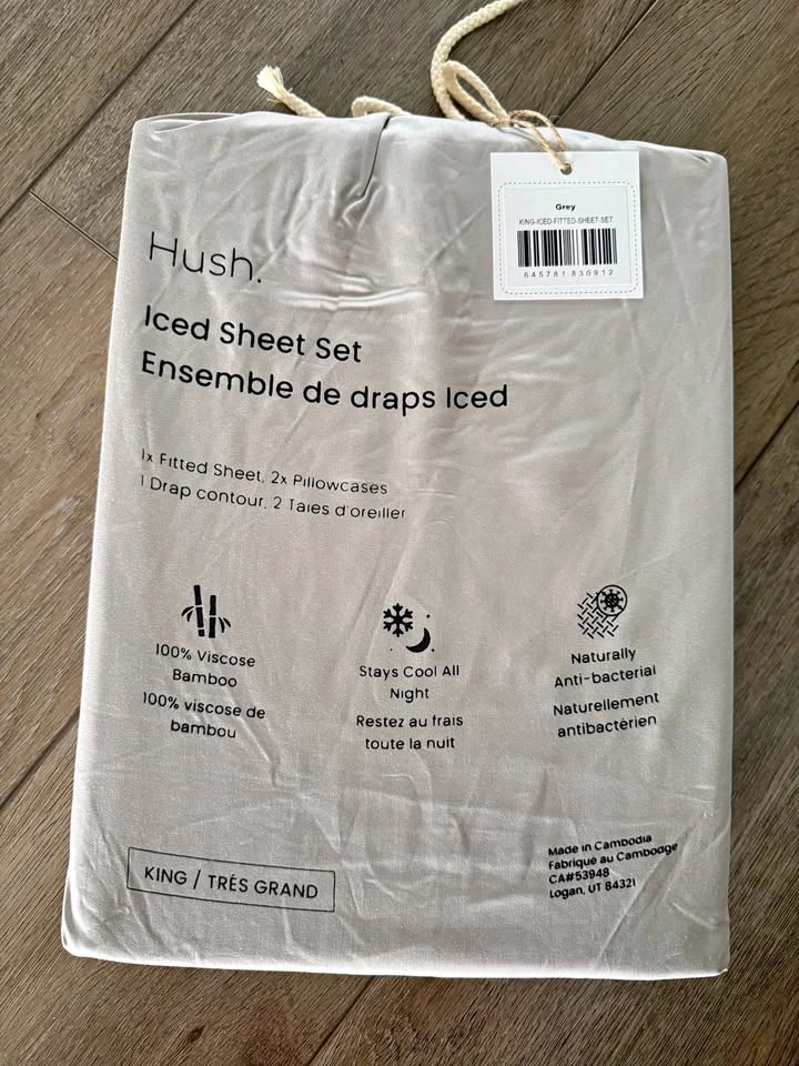 HUSH Iced Cooling Bamboo Sheet Set - KING SIZED