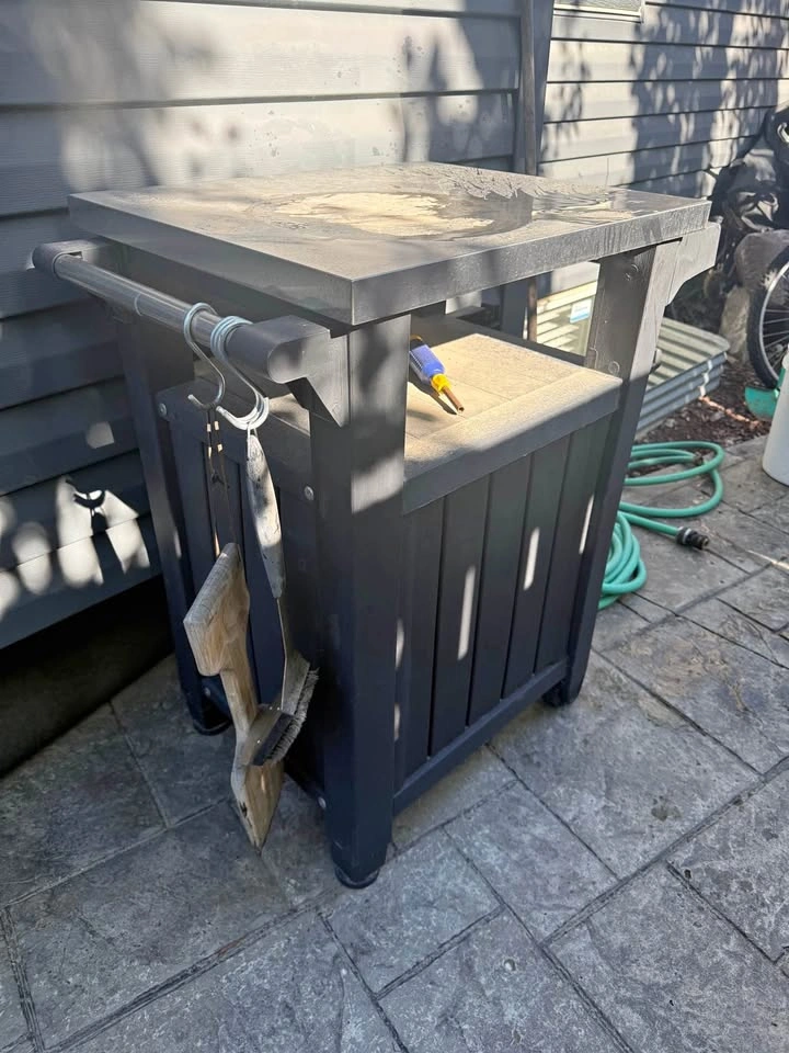 Keter Unity BBQ & Storage Table with Stainless Steel Countertop