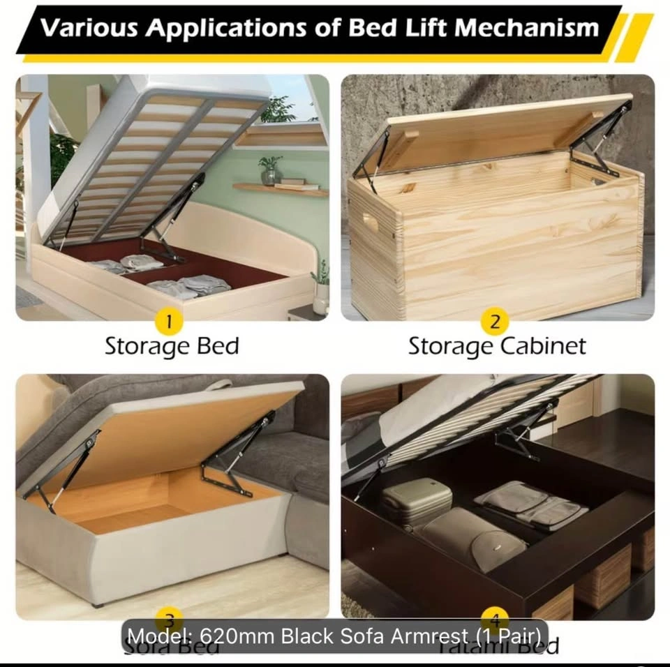 Hydraulic Support lift Hardware for Beds, storage cabinets - photo 3