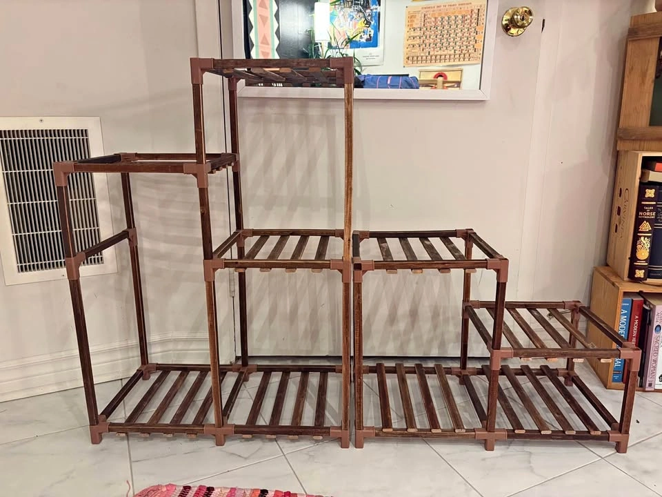 Multi-Tiered Wooden Plant Stand