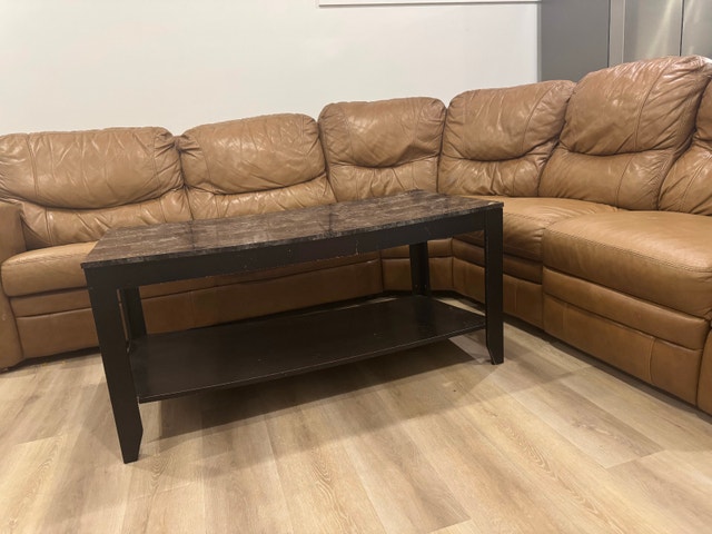Leather Sectional Sofa Bed - photo 3