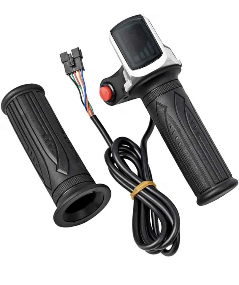 36V Electric Bike Throttle Grip with LED Voltage Display