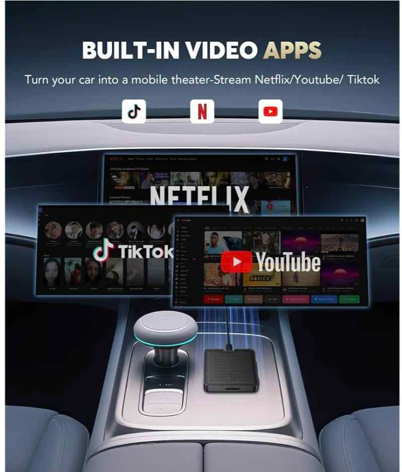 2-in-1 Wireless CarPlay Adapter for Netflix/YouTube/TikTok - photo 3