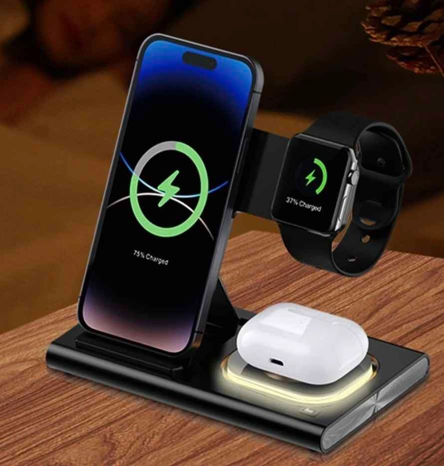 3-in-1 Fast Charging Station for Phone, Watch, and Earbuds - photo 2