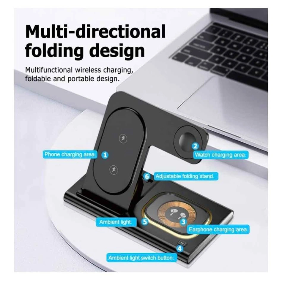 3-in-1 Fast Charging Station for Phone, Watch, and Earbuds - photo 3