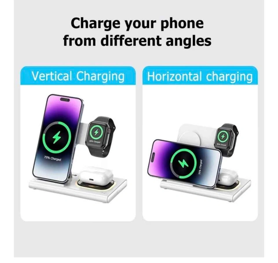 3-in-1 Fast Charging Station for Phone, Watch, and Earbuds - photo 4