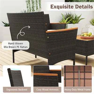 Brand new 4pc patio conversation set. In a box. Unassembled - photo 3