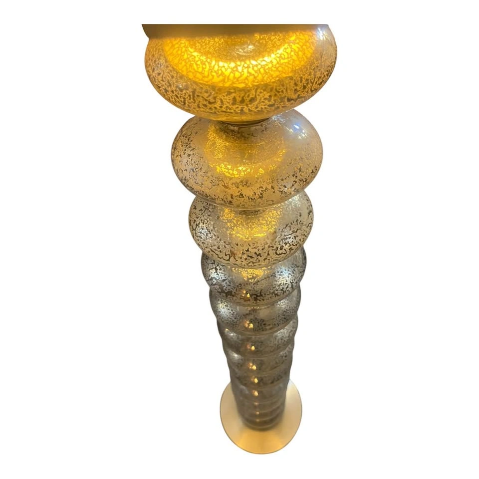 Mercury Glass Stacked Orb Floor Lamp - 61” - photo 2
