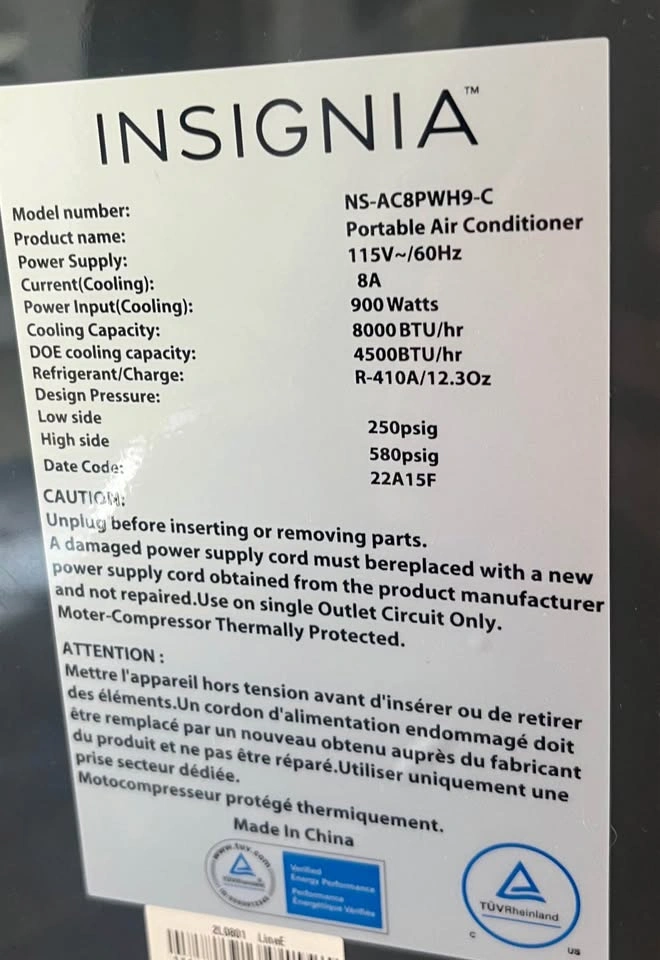 Insignia 8,000 BTU Portable AC – Complete Set - photo 4