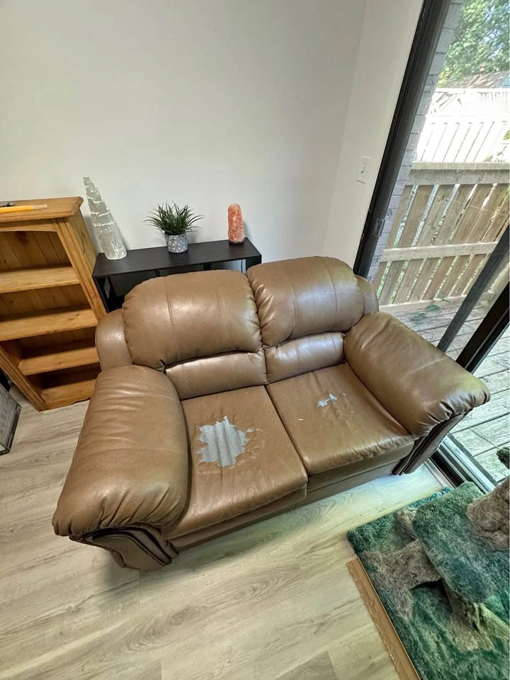 2-Piece Brown Plush Loveseat & Matching Armchair Set