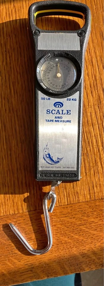 Hanging Fish Scale With Built In Retractable Tape Measure